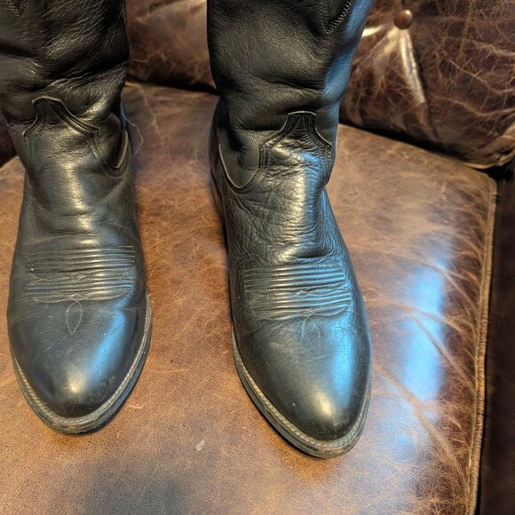 Ariat Black Leather Cowboy Boots – Western Classic, Size US 11 / UK 10 / EUR 44 - Picture 8 of 8